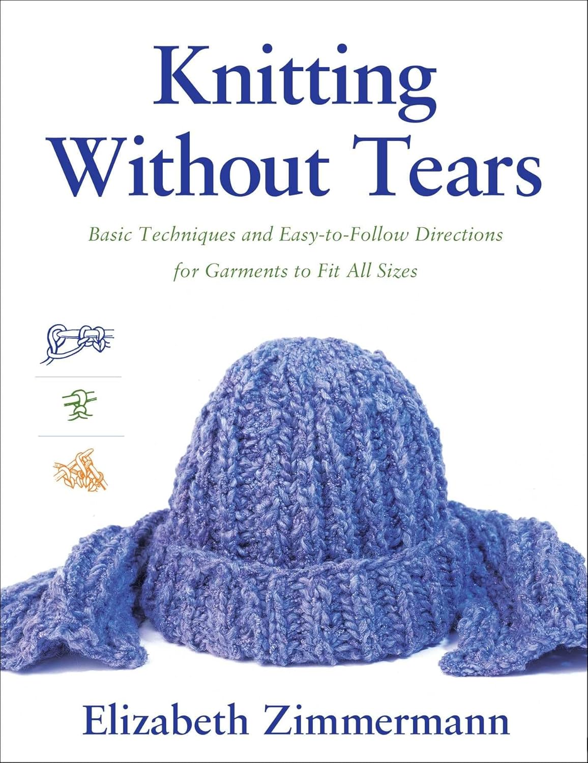 Knitting Without Tears: Basic Techniques and Easy-to-Follow Directions for Garments to Fit All Sizes From Elizabeth Zimmermann, who “revolutionized the art of knitting” (New York Times), the classic knitting bible that removes the frustration and puts the fun back into knitting with easy-to-follow instructions and timeless designs. Do you love to knit—and hate to purl? Have you ever started a sweater without enough yarn from the same dye lot to finish it? When you cast on, do you end up with a tail of yarn that’s maddeningly too long or too short? Elizabeth Zimmermann comes to the rescue with clever solutions to frustrating problems and step-by-step instructions for brilliant, timeless designs. In Knitting Without Tears, you’ll find elegant designs for: Color-pattern Norwegian ski sweaters Seamless patterned-yoke sweaters Hooded garter-stitch jackets for babies Watch caps, socks, slippers, mittens, and more!
